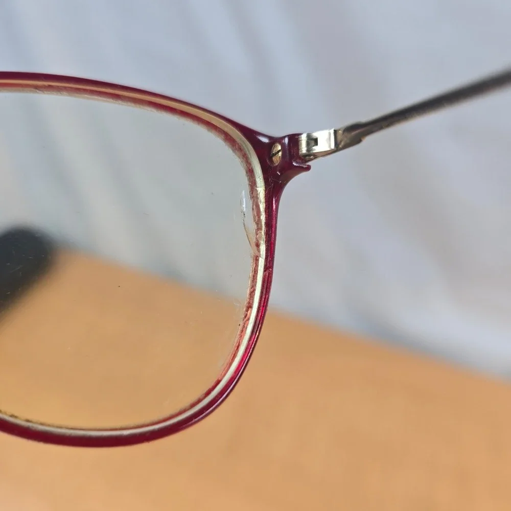 Red Rimmed Eye Glasses Frames Vintage